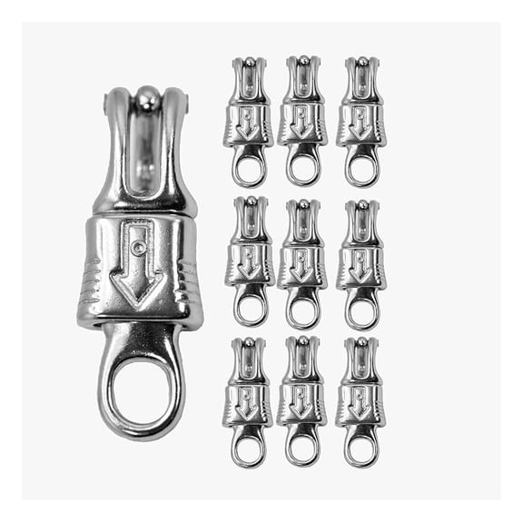 Round Eye Plated Panic Snap, 3/4" x 3-5/8", Quick Release Hook, Horse Tack Snap for Lead Rope, Cross Ties or Chains, Replacement Hardware, Farm Equipment, Stable Supplies - 10 Pack