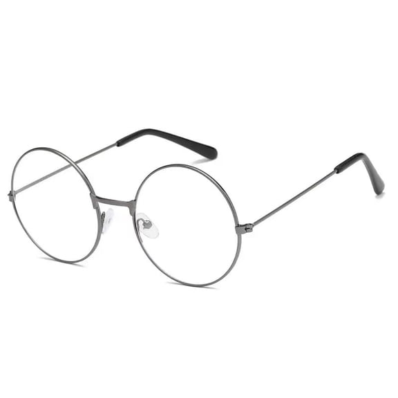 Round Eyeglasses for Women Men, Lightweight Metal Frame, Fashion Retro Clear Lens Glasses, UV400 Protection Non-Prescription