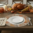 thumbnail image 1 of Round Fall Placemats, Pumpkin Maple Leaf Print Table Mats for Thanksgiving Dinner, Heat Resistant Cozy Table Decor(E), 1 of 4