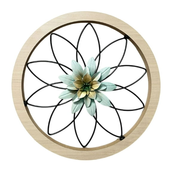 Round Farmhouse Wall Art | Wood & Metal Decor | Living Room Bedroom Kitchen Bathroom Home Decor