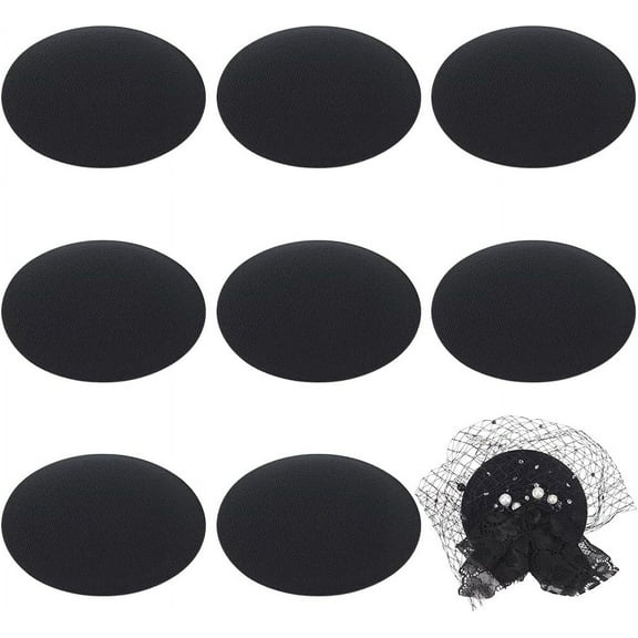 Round Fascinator Hat Base Sinamay Base Derby Cloth Women Sinamay Hat Base Black