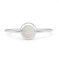 thumbnail image 1 of Round Fashion Petite Lab Created White Opal Ring Band 925 Sterling Silver Size 6, 1 of 5