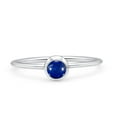 thumbnail image 1 of Round Fashion Statement Petite Dainty Blue Lapis Ring Band 925 Sterling Silver Size 3, 1 of 5