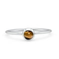 thumbnail image 1 of Round Fashion Statement Petite Dainty Tiger Eye Ring Band 925 Sterling Silver Size 1, 1 of 5
