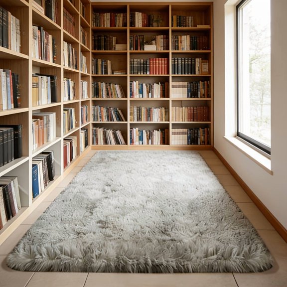 Round Faux Carpet Suitable for Living Room & Bedroom - Plush Soft Machine-Washable Rug with Complete Sizes, Jumbo Circular Suitable for Spaces, Modern Minimalist Decor, Christmas Gift Idea (No)