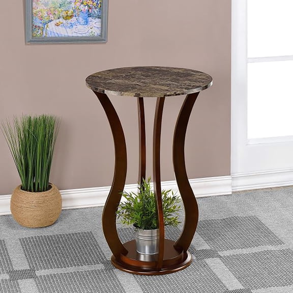 Round Faux Marble Surface - Offer Functional Space - Living Room Decor - Add Charm