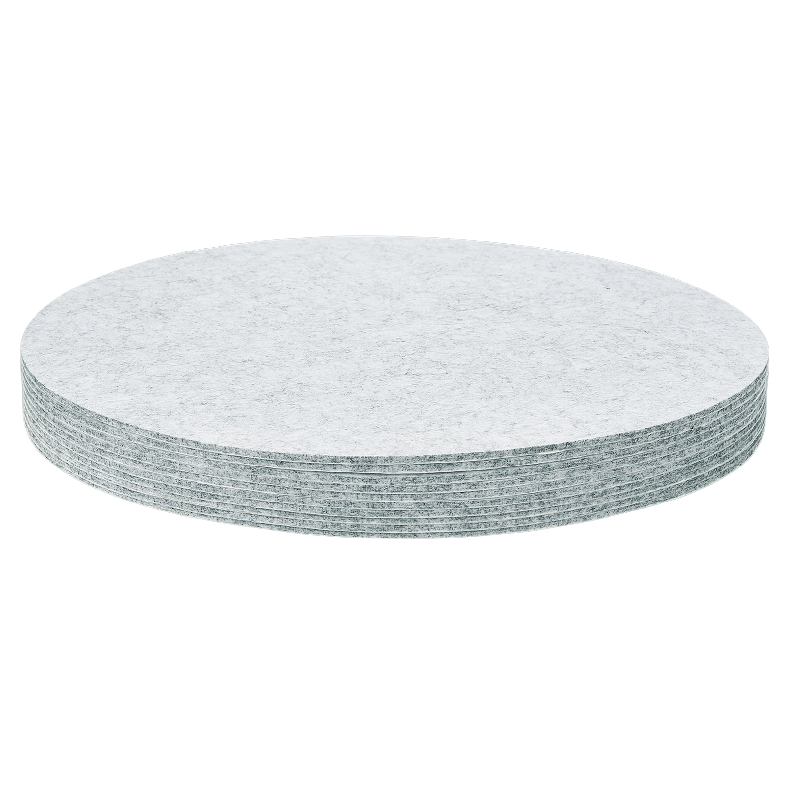 Round Felt Furniture Pads, 10Pack 12" Dia x 0.12" Thick Adhesive Backed Felt Non-slip Anti-scratch Felt Pads Chair Leg Protectors for Protecting Hardwood Floor, Gray