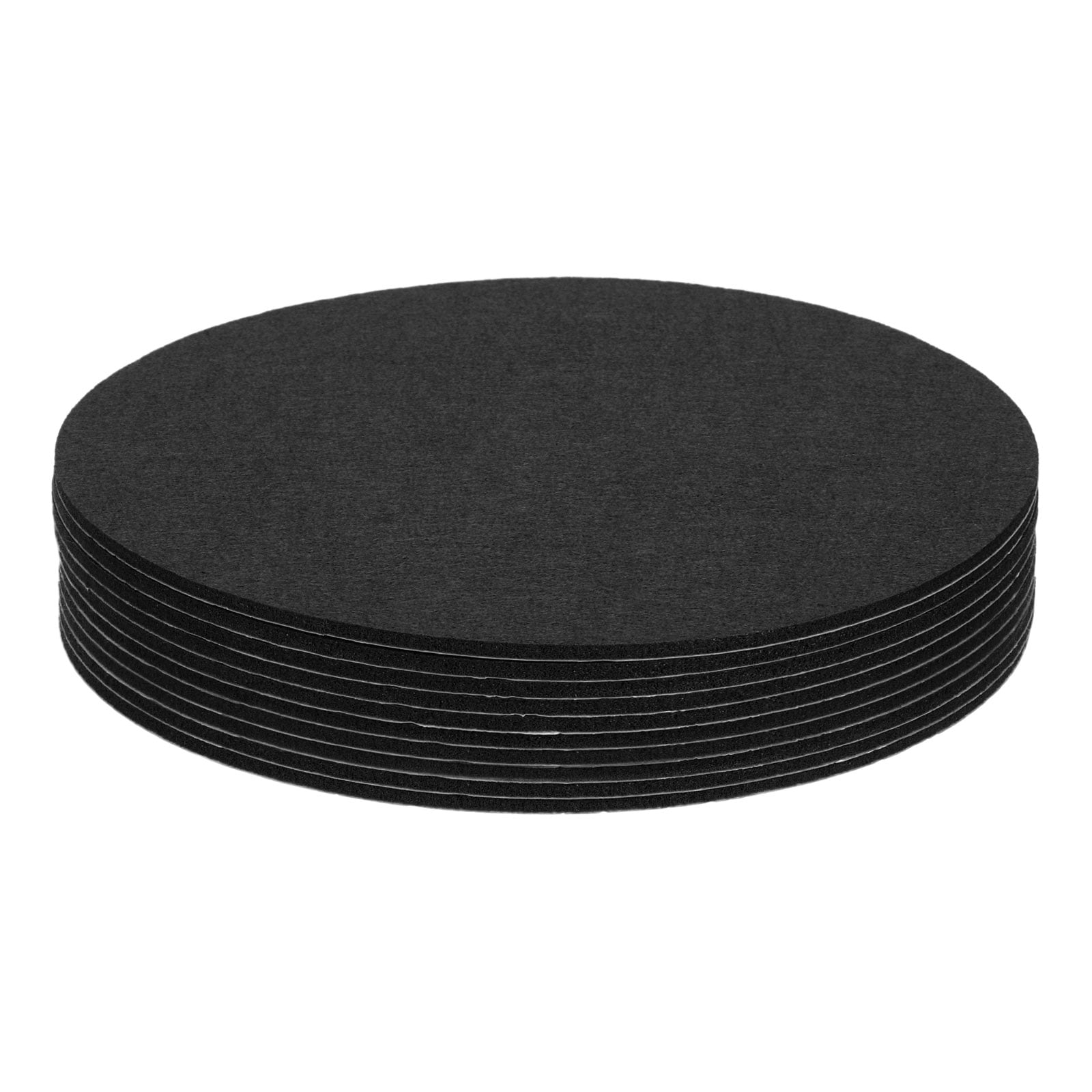 Round Felt Furniture Pads, 10Pack 7.1" Dia x 0.12" Thick Adhesive Backed Felt Non-slip Anti-scratch Felt Pads Chair Leg Protectors for Protecting Hardwood Floor, Black