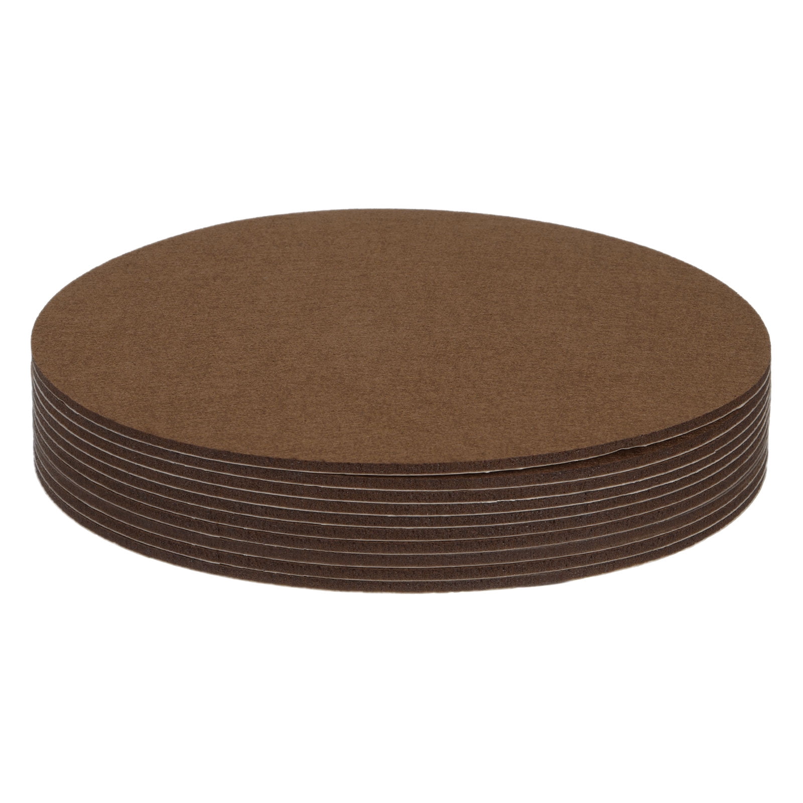 Round Felt Furniture Pads, 10Pack 7.9" Dia x 0.12" Thick Adhesive Backed Felt Non-slip Anti-scratch Felt Pads Chair Leg Protectors for Protecting Hardwood Floor, Brown