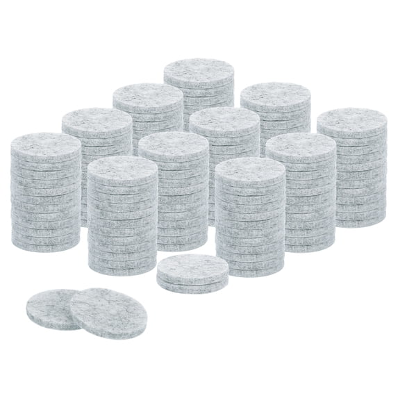Round Felt Furniture Pads, 136Pack 1" Dia x 0.12" Thick Adhesive Backed Felt Non-slip Anti-scratch Felt Pads Chair Leg Protectors for Protecting Hardwood Floor, Gray