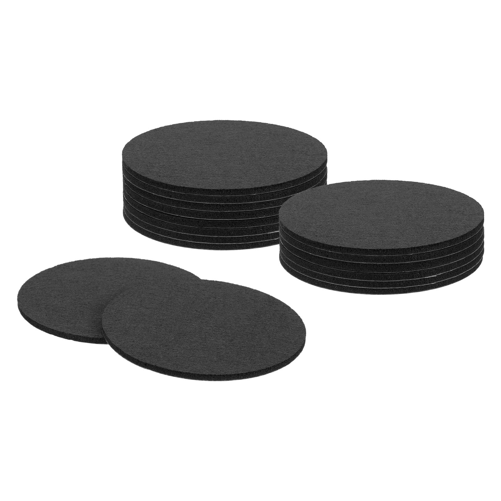 Round Felt Furniture Pads, 16Pack 3.5" Dia x 0.12" Thick Adhesive Backed Felt Non-slip Anti-scratch Felt Pads Chair Leg Protectors for Protecting Hardwood Floor, Black