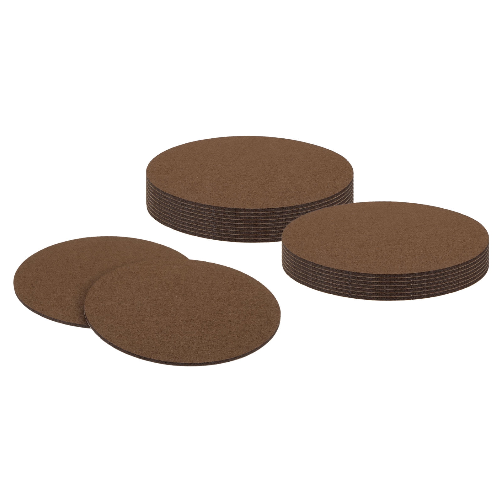 Round Felt Furniture Pads, 20Pack 6" Dia x 0.12" Thick Adhesive Backed Felt Non-slip Anti-scratch Felt Pads Chair Leg Protectors for Protecting Hardwood Floor, Brown