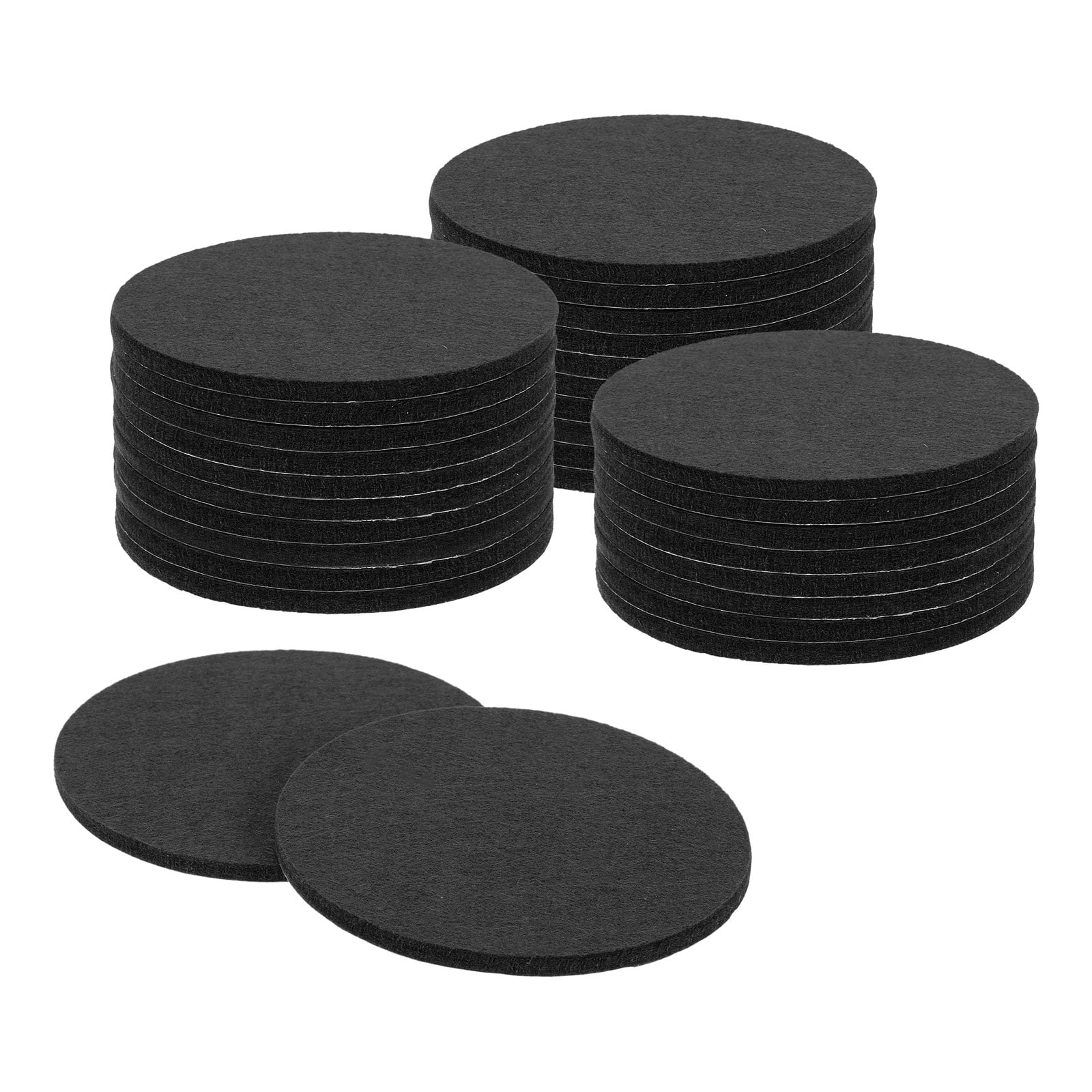 Round Felt Furniture Pads, 30Pack 3.9" Dia x 0.2" Thick Adhesive Backed Felt Non-slip Anti-scratch Felt Pads Chair Leg Protectors for Protecting Hardwood Floor, Black