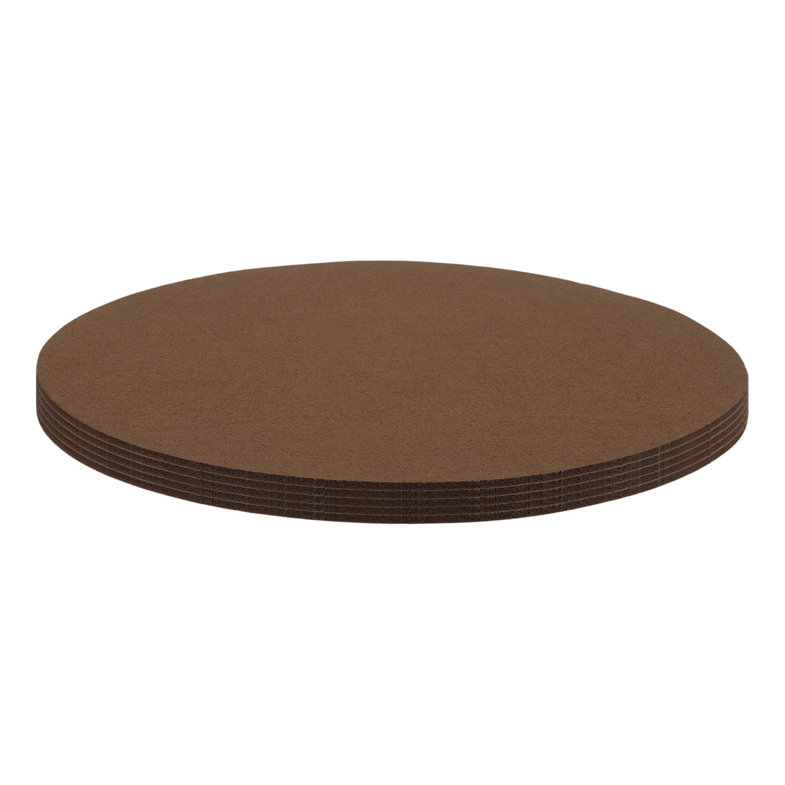 Round Felt Furniture Pads, 5Pack 10.2" Dia x 0.12" Thick Adhesive Backed Felt Non-slip Anti-scratch Felt Pads Chair Leg Protectors for Protecting Hardwood Floor, Brown
