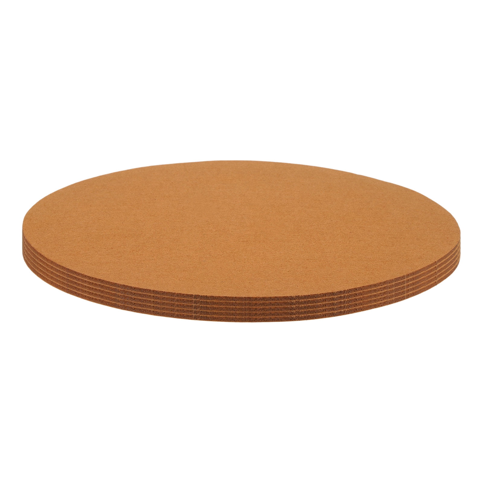 Round Felt Furniture Pads, 5Pack 10.2" Dia x 0.12" Thick Adhesive Backed Felt Non-slip Anti-scratch Felt Pads Chair Leg Protectors for Protecting Hardwood Floor, Light Brown