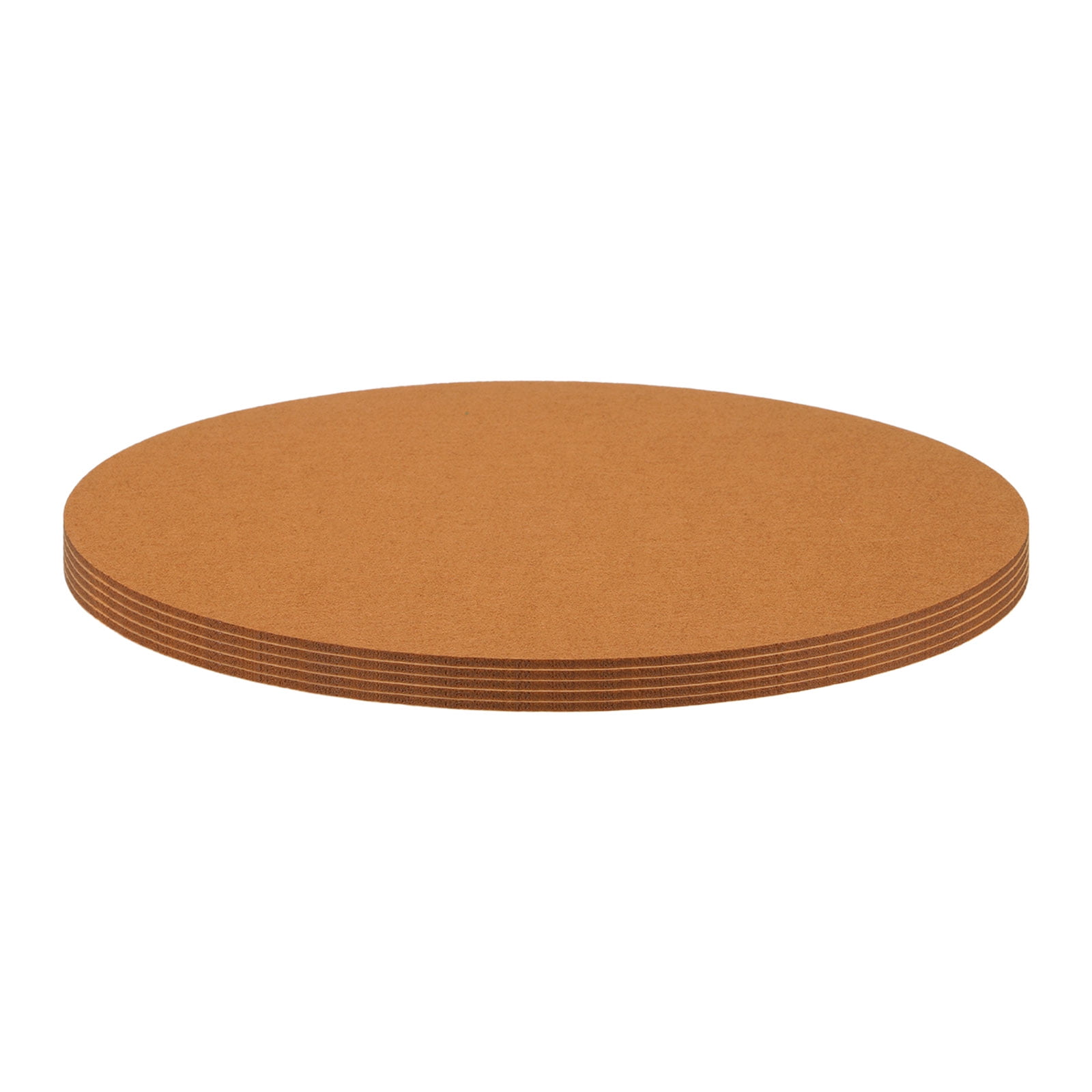 Round Felt Furniture Pads, 5Pack 12" Dia x 0.12" Thick Adhesive Backed Felt Non-slip Anti-scratch Felt Pads Chair Leg Protectors for Protecting Hardwood Floor, Light Brown