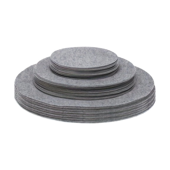 Round Felt Plate and Pan Separator Pads Soft Cushion Dividers for Protecting Cookware and Dishware from Scratches During Storage Kitchen Organization Surface Protectors Gray