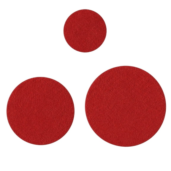 Round Felt Plate and Pan Separator Pads Soft Cushion Dividers for Protecting Cookware and Dishware from Scratches During Storage Kitchen Organization Surface Protectors Red