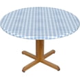 thumbnail image 1 of Round Fitted Tablecloth 44 Inch, Blue White Gingham Fitted Round Table Cloth Fitted Table Cloth Soft Table Cloth Tablecloth Protector for Party, Wedding, Cocktail, Banquet, Festival, 1 of 8