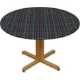thumbnail image 1 of Round Fitted Tablecloth 44 Inch, Christmas Check Plaid Elastic Tablecloth for Round Tables Elastic Fitted Table Covers Spillproof Tablecloths Fabric Table Cover for Buffet Table, Holiday Dinner, 1 of 8