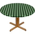 thumbnail image 1 of Round Fitted Tablecloth 44 Inch, Classic Green Buffalo Plaid Round Fitted Tablecloth Elastic Stretch Tablecloth Water Resistant Table Cloth Polyester Table Cloth for Picnic, Indoor Outdoor, 1 of 8