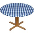 thumbnail image 1 of Round Fitted Tablecloth 44 Inch, Royal Blue Round Fitted Tablecloth Fitted Table Clothes Waterproof Table Cover Kitchen Tablecloth for Dining, Parties, Camping, 1 of 8