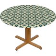 thumbnail image 1 of Round Fitted Tablecloth 52 Inch, Abstract Geometric Elastic Tablecloth for Round Tables Fitted Table Cover Stain and Wrinkle Resistant Tabletop Covers Outdoor Tablecloth for Party, Wedding, Cocktail, 1 of 8