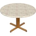 thumbnail image 1 of Round Fitted Tablecloth 52 Inch, Farmhouse Broken Stripes Circular Table Cover Water and Stain Resistant Tablecloth Outdoor Tablecloth for Dining, Parties, Camping, 1 of 8