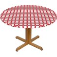 thumbnail image 1 of Round Fitted Tablecloth 52 Inch, Retro Red Plaid Elastic Fitted Round Table Cover Fitted Tablecloth Reusable Table Cloth Decorative Fabric Table Cover for Kitchen Dining Picnic Party Home Decoration, 1 of 8