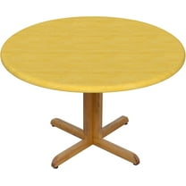 Round Fitted Tablecloth 52 Inch, Yellow Natural Texture Round Tablecloths Heat Resistant Table Cloth Round Outdoor Tablecloth for Dining, Party, Buffet, Wedding