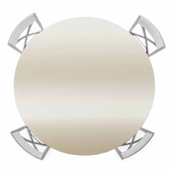 Round Fitted Tablecloth with Elastic Edge, Cream Ombre Waterproof Table Cloth Table Cover for 36"-44" Tables, Modern Gradient Abstract Aesthetics Art Tablecloths for Dining Picnic Party Outdoor