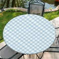 thumbnail image 1 of Round Fitted Tablecloth with Elastic Edge Design Table Cover Waterproof Stain-Resistant Wipeable Table Cloth Best for 38"-42" Round Tables Square Grid, 1 of 4