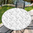 thumbnail image 1 of Round Fitted Tablecloth with Elastic Edge Design Table Cover Waterproof Stain-Resistant Wipeable Table Cloth Best for 42"-46" Round Tables for Outdoor Indoor Leaf, 1 of 4