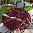 thumbnail image 1 of Round Fitted Tablecloth with Elastic Edge Design Table Cover Waterproof Stain-Resistant Wipeable Table Cloth Best for 42"-46" Round Tables for Outdoor Indoor Red Marble, 1 of 4