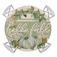 thumbnail image 1 of Round Fitted Tablecloth with Elastic Edge, Sage Green Fall Waterproof Table Cloth Table Cover for 45"-54" Tables, Pumpkins Wreath Rustic Thanksgiving Tablecloths for Dining Picnic Party Outdoor, 1 of 9