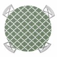 thumbnail image 1 of Round Fitted Tablecloth with Elastic Edge, Sage Green Morocco Waterproof Table Cloth Table Cover for 36"-44" Tables, Minimalist Boho Ethnic Abstract Motif Tablecloths for Dining Picnic Party Outdoor, 1 of 9