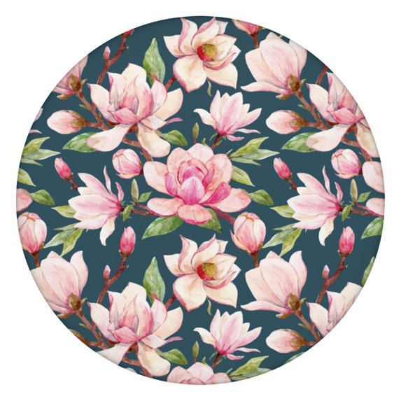 Round Fitted Tablecloth with Elastic Edges Fits 36"-44" Round Tables Pioneer Colorful Floral Waterproof Table Cover Washable Indoor and Outdoor for Party Kitchen Dinner Banquet Patio Picnic