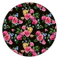 thumbnail image 1 of Round Fitted Tablecloth with Elastic Edges Fits 36"-44" Round Tables Pioneer Colorful Floral Waterproof Table Cover Washable Indoor and Outdoor for Party Kitchen Dinner Banquet Patio Picnic, 1 of 7