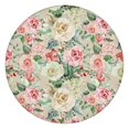 thumbnail image 1 of Round Fitted Tablecloth with Elastic Edges Fits 36"-44" Round Tables Pioneer Colorful Floral Waterproof Table Cover Washable Indoor and Outdoor for Party Kitchen Dinner Banquet Patio Picnic, 1 of 7