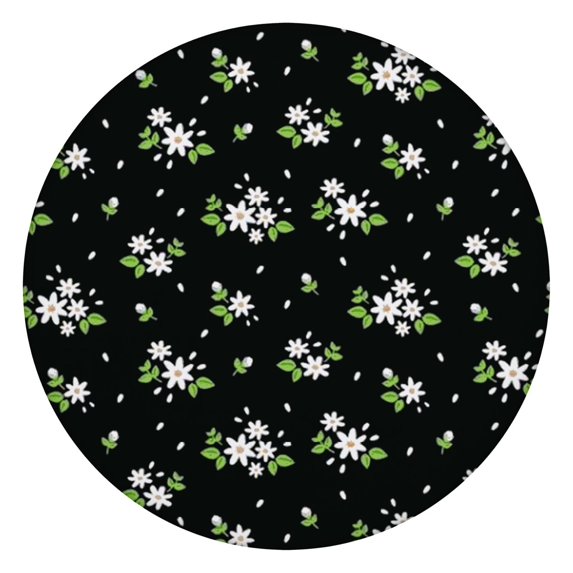 Round Fitted Tablecloth with Elastic Edges Fits 36"-44" Round Tables Pioneer Colorful Floral Waterproof Table Cover Washable Indoor and Outdoor for Party Kitchen Dinner Banquet Patio Picnic