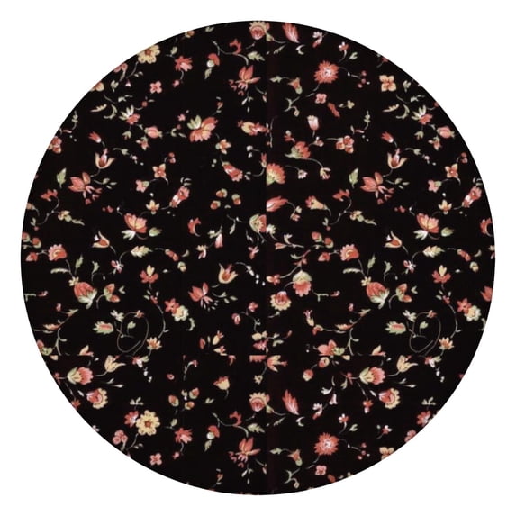 Round Fitted Tablecloth with Elastic Edges Fits 36"-44" Round Tables Pioneer Colorful Floral Waterproof Table Cover Washable Indoor and Outdoor for Party Kitchen Dinner Banquet Patio Picnic