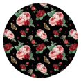 thumbnail image 1 of Round Fitted Tablecloth with Elastic Edges Fits 45"-52" Round Tables Pioneer Colorful Floral Waterproof Table Cover Washable Indoor and Outdoor for Party Kitchen Dinner Banquet Patio Picnic, 1 of 7