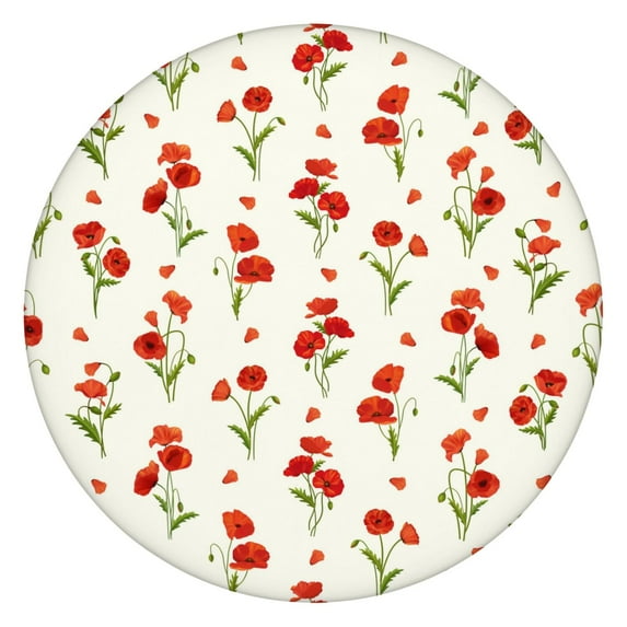 Round Fitted Tablecloth with Elastic Edges Fits 45"-52" Round Tables Pioneer Colorful Floral Waterproof Table Cover Washable Indoor and Outdoor for Party Kitchen Dinner Banquet Patio Picnic