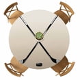 thumbnail image 1 of Round Fitted Tablecloth with Elastic Hockey Player Tablecloths Waterproof Oil Proof Sports Ground Gradient Beige Table Cover for Kitchen Dinner Party Picnic Fits Tables up to 36"- 44" Diameter, 1 of 9