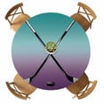 thumbnail image 1 of Round Fitted Tablecloth with Elastic Hockey Player Tablecloths Waterproof Sports Ground Ombre Turquoise Purple Table Cover for Kitchen Dinner Party Picnic Fits Tables up to 36"- 44" Diameter, 1 of 9