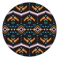 thumbnail image 1 of Round Fitted Tablecloth with Bohemian Floral Pattern, 44 Inch Elastic Hem Fits 38-42 Inch Tables, 1 of 7