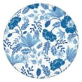 thumbnail image 1 of Round Fitted Tablecloth with Elastic Edge, Botanical Print on Durable Polyester, Reusable and Water-Resistant, Fits 44-52 Inch Dining or Patio Table, 1 of 7