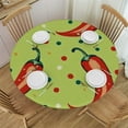 thumbnail image 1 of Round Fitted Tablecloth with Elastic Edge Mexico Table Cover Waterproof Oil-Proof Table Cloth, 1 of 8