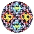 thumbnail image 1 of Round Fitted Tablecloth with Weed Leaf Pattern - Waterproof, Windproof, and Easy to Clean (Trippy Cannabis Design), 1 of 5