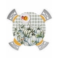 thumbnail image 1 of Round Fitted Tablecloths Autumn Thanksgiving Fall Pumpkin Waterproof Table Cover for Kitchen Dining Party Decor Green Buffalo Plaid,45"-54", 1 of 6